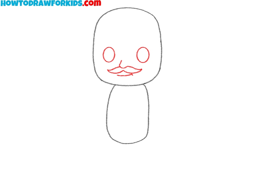 Draw Zorro’s eyes and mustache
