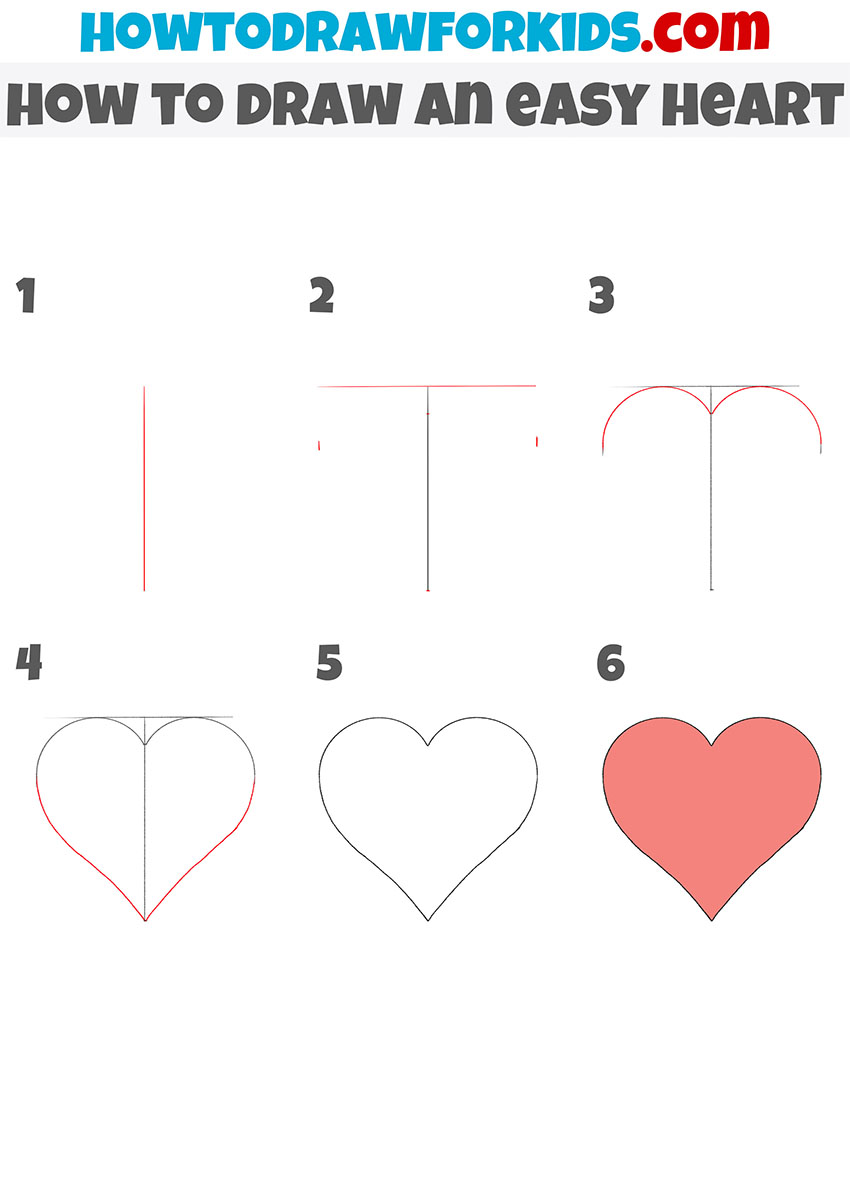 easy heart drawing tutorial