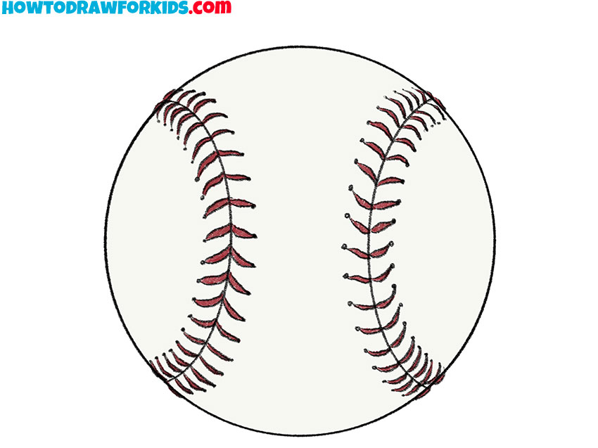 easy way to draw a baseball