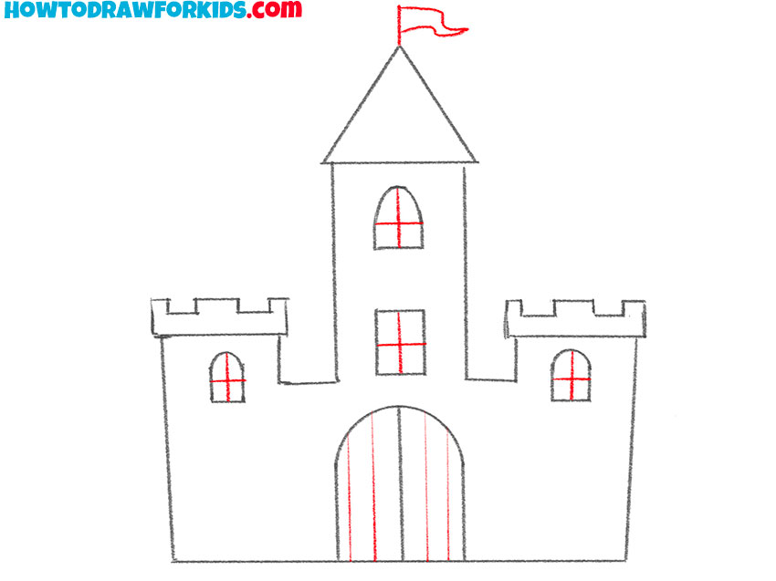 easy way to draw a castle