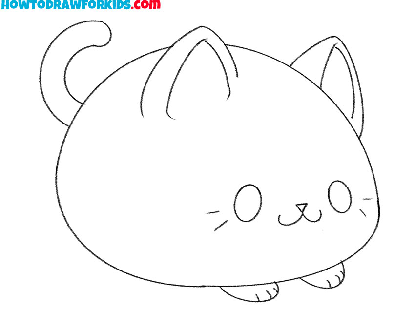 easy way to draw a cute cat