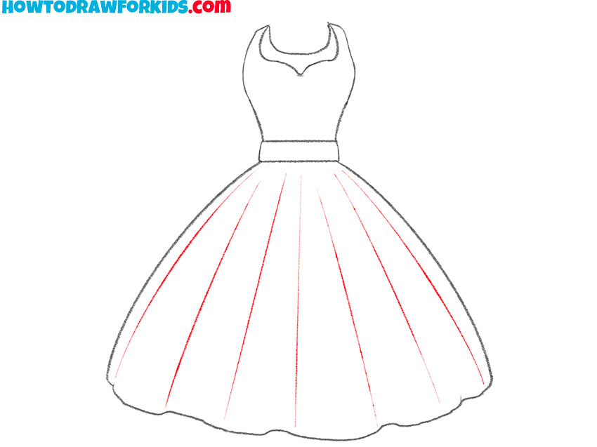 easy way to draw a dress