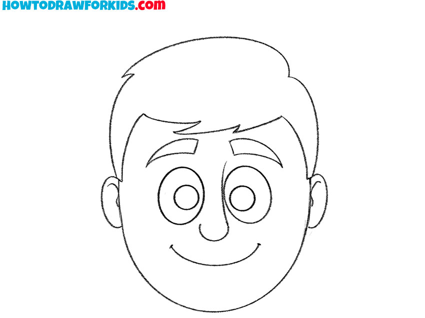 easy way to draw a face step by step