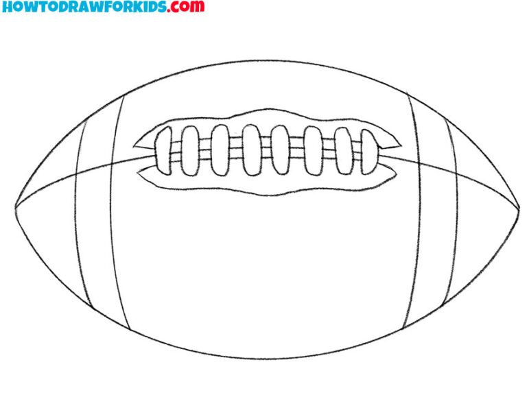 How to Draw an American Football - Easy Drawing Tutorial For Kids