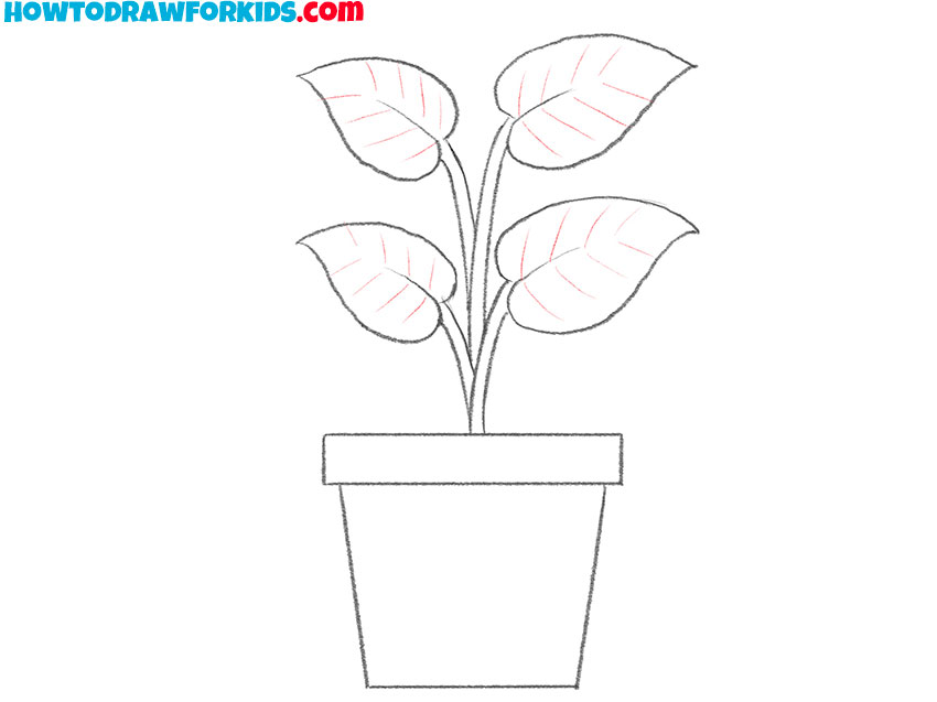 easy way to draw a plant