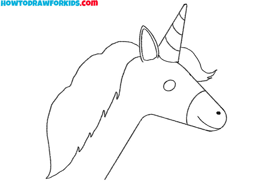 easy way to draw a unicorn head