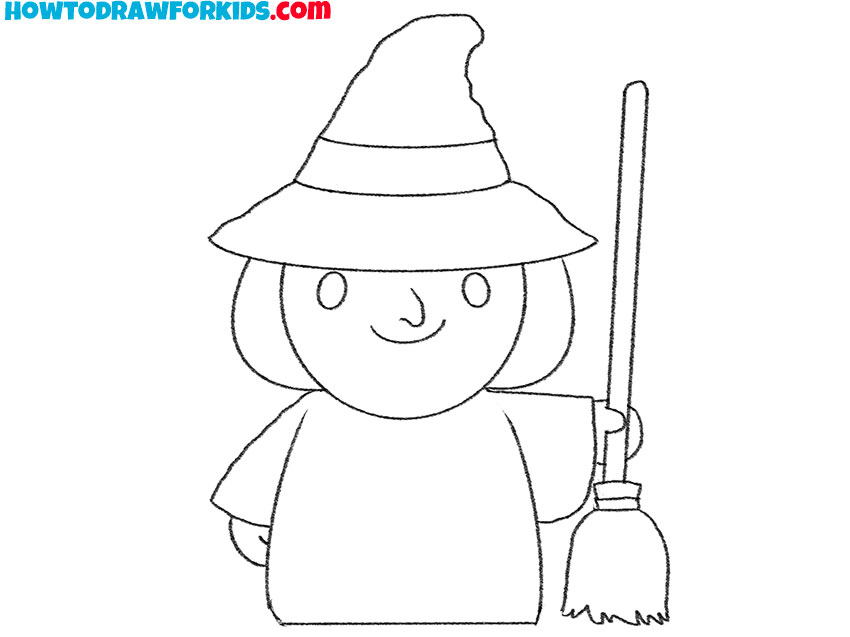 easy way to draw a witch