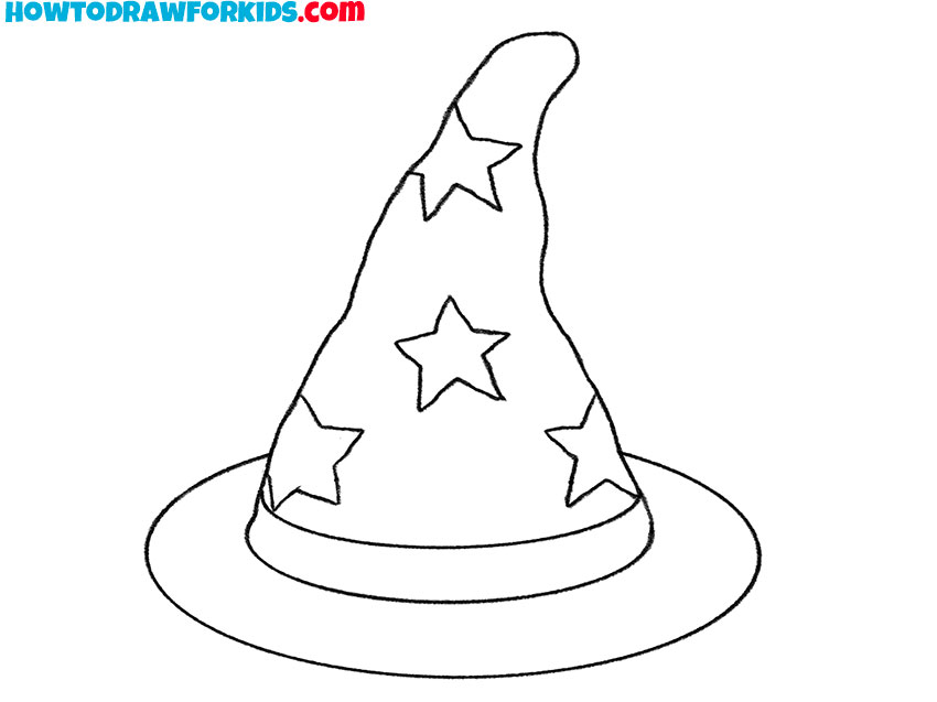 easy way to draw a wizard hat