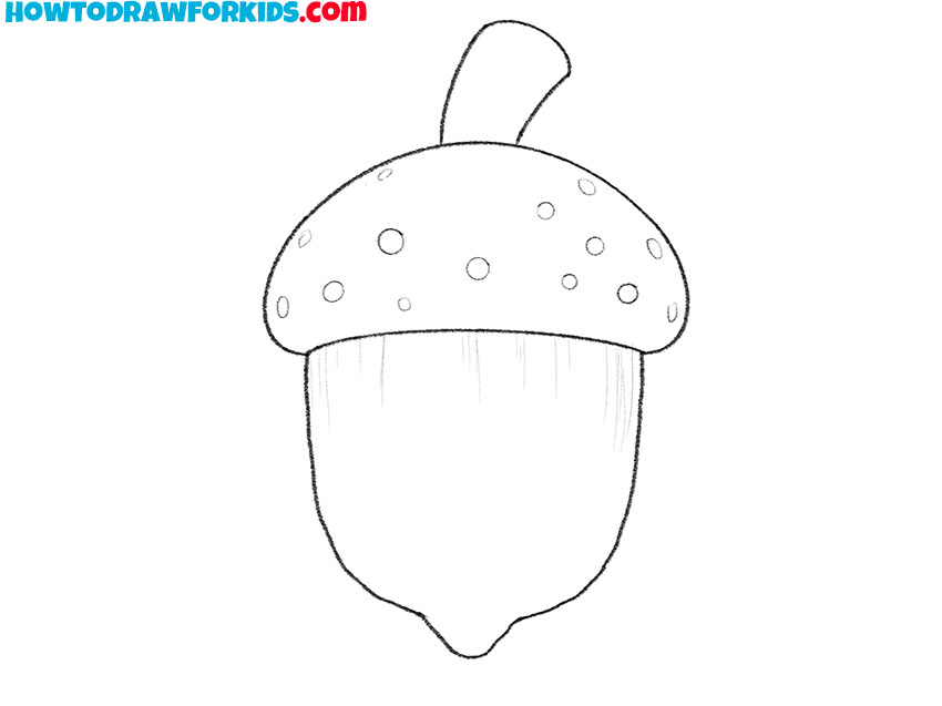 easy way to draw an acorn