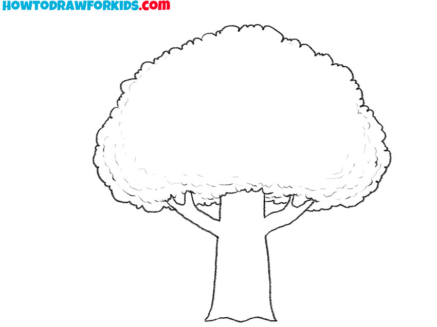 easy way to draw an autumn tree