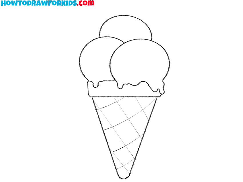 easy way to draw an ice cream