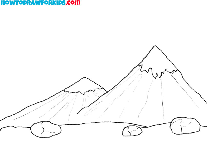 easy way to draw mountains