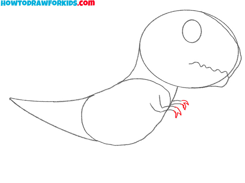 how to draw T-Rex for kids easy