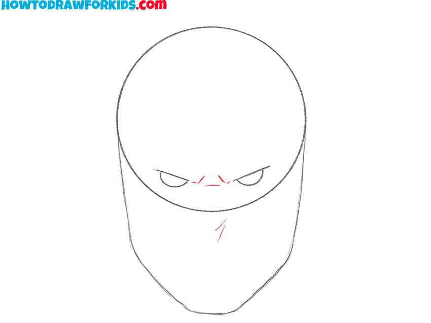 how to draw a Deadpool face easy step by step