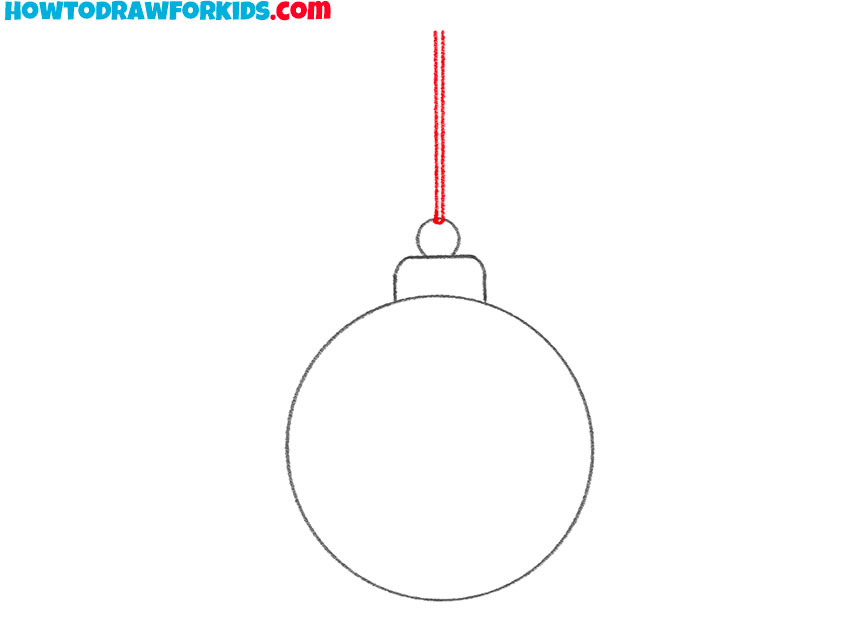 how to draw a bauble easy step by step