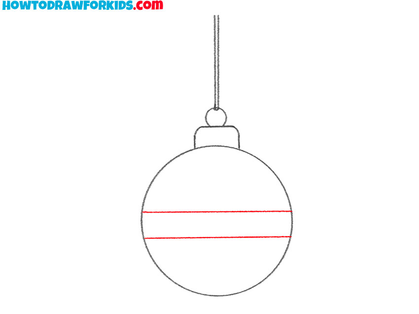 how to draw a bauble for kids easy