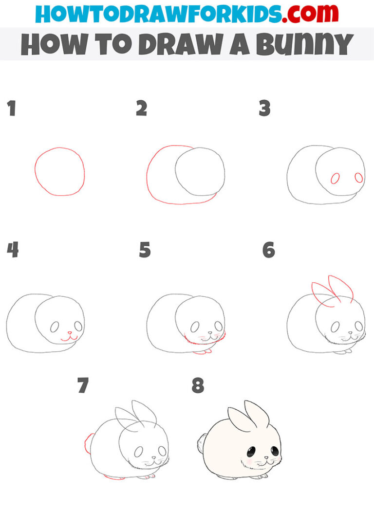 How to Draw a Bunny - Easy Drawing Tutorial For Kids