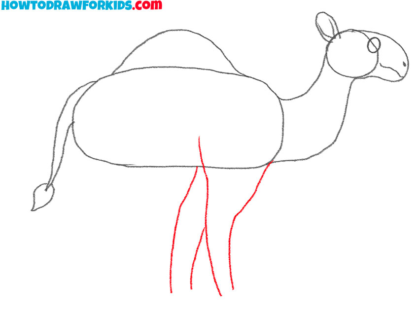 how to draw a camel for kids easy