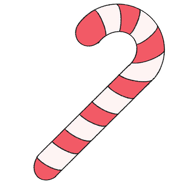 How to Draw a Candy Cane Easy Drawing Tutorial For Kids