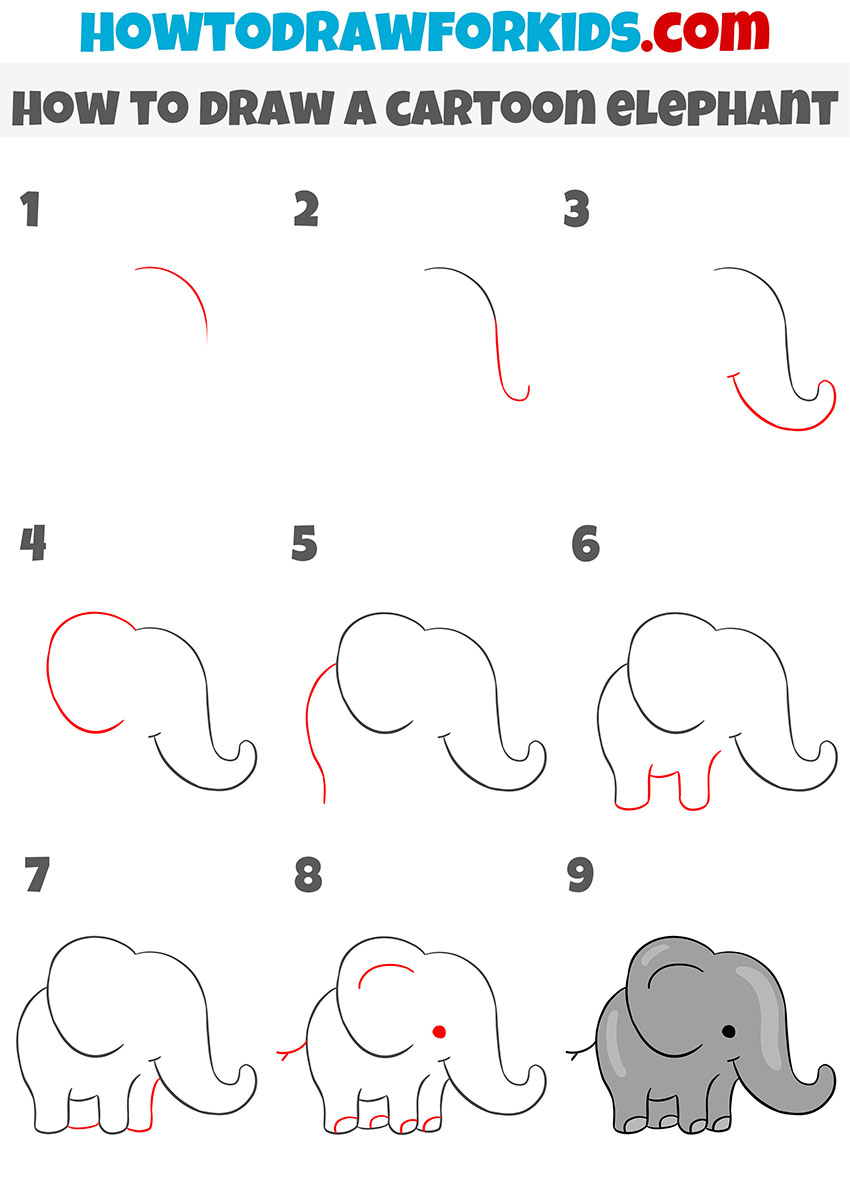 How to Draw an Elephant easy step by step 🐘 - YouTube