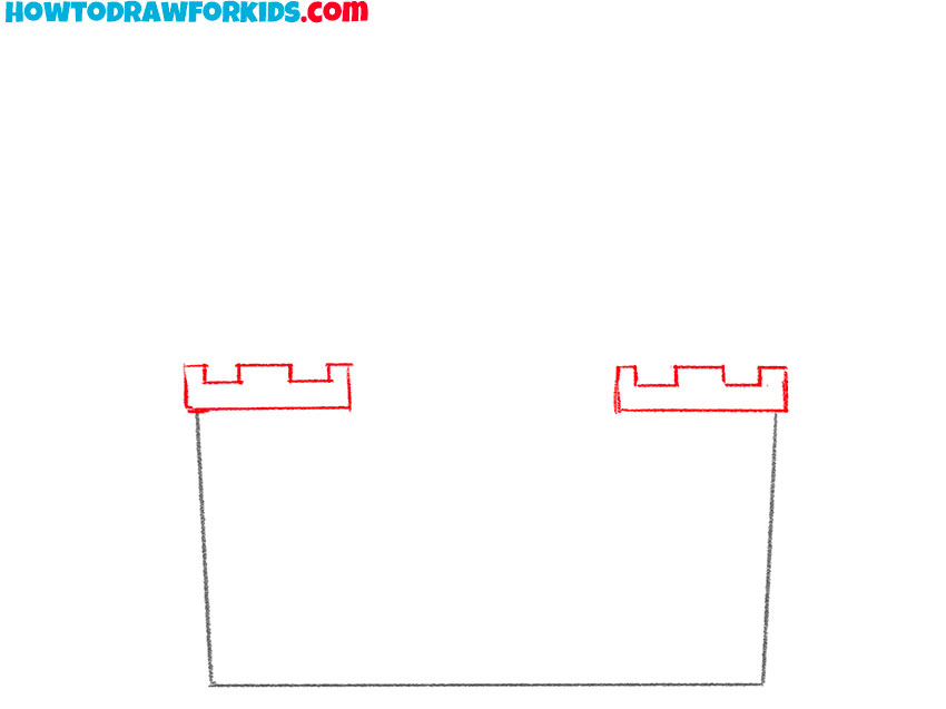 how to draw a castle easy