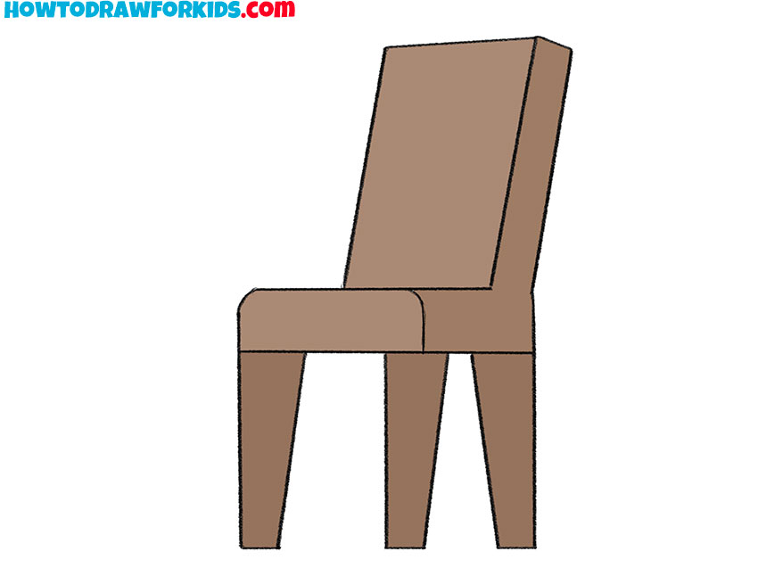 how to draw a chair step by step easy