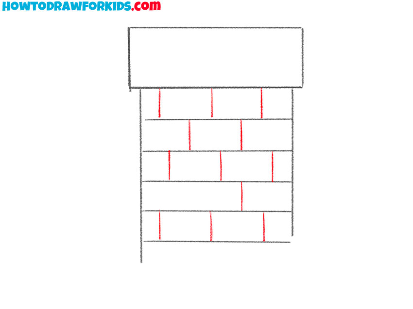 how to draw a chimney easy step by step