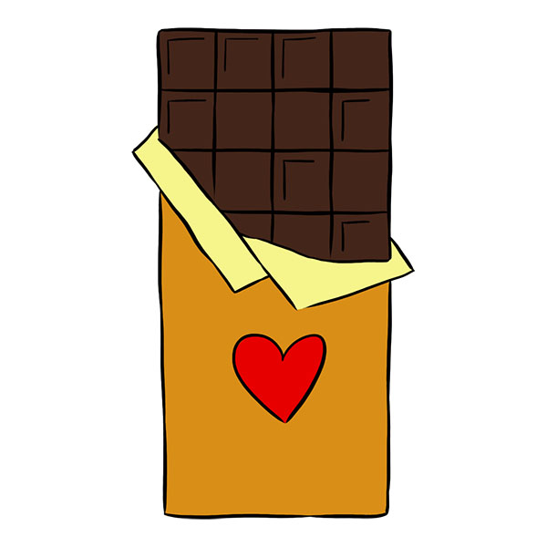 How to Draw a Chocolate Bar - Easy Drawing Tutorial For Kids