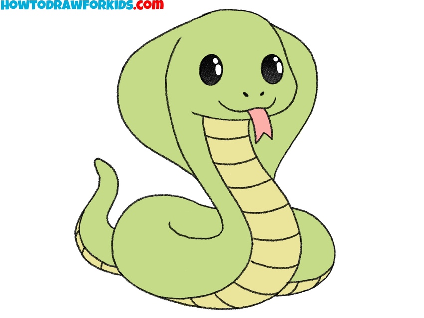 how to draw a cobra featured image