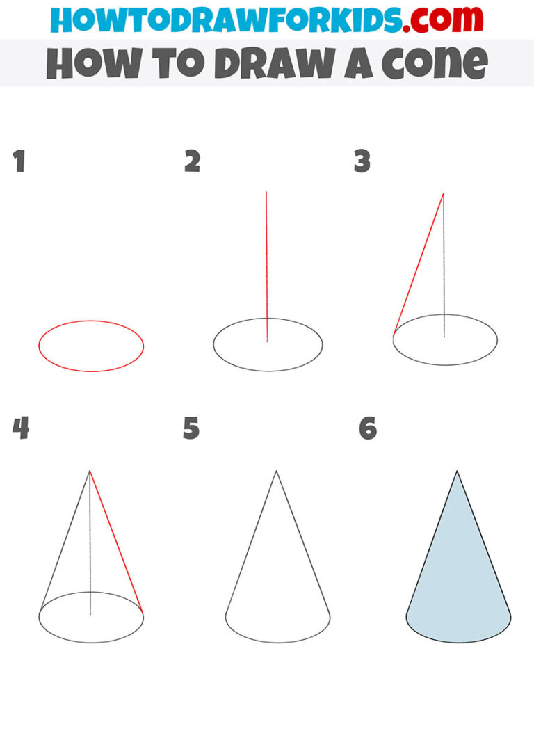 How to Draw a Cone Easy Drawing Tutorial For Kids