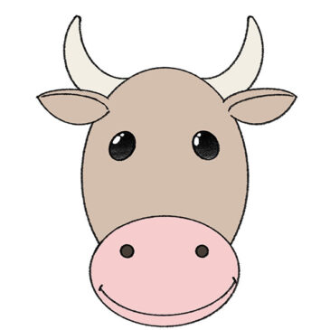 How to Draw a Cow Face