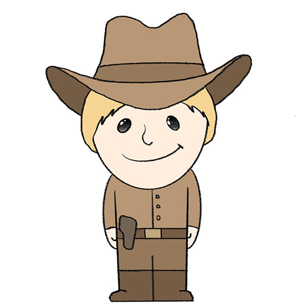 How to Draw a Cowboy Easy Drawing Tutorial For Kids