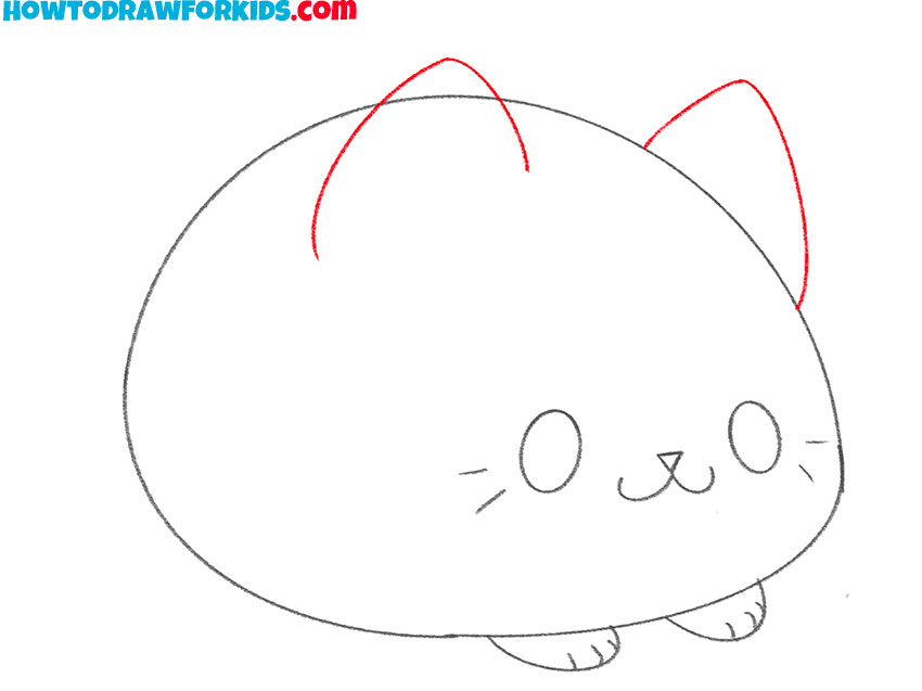 how to draw a cute cat for kids easy