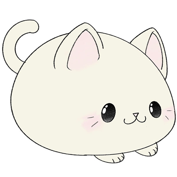 Cute Cat Drawing For Kids