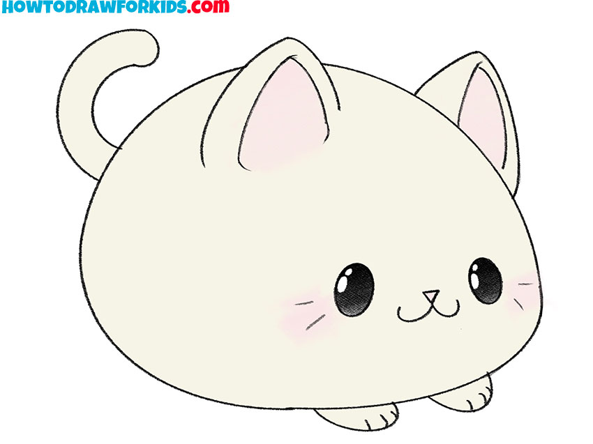 how to draw a cute cartoon cat