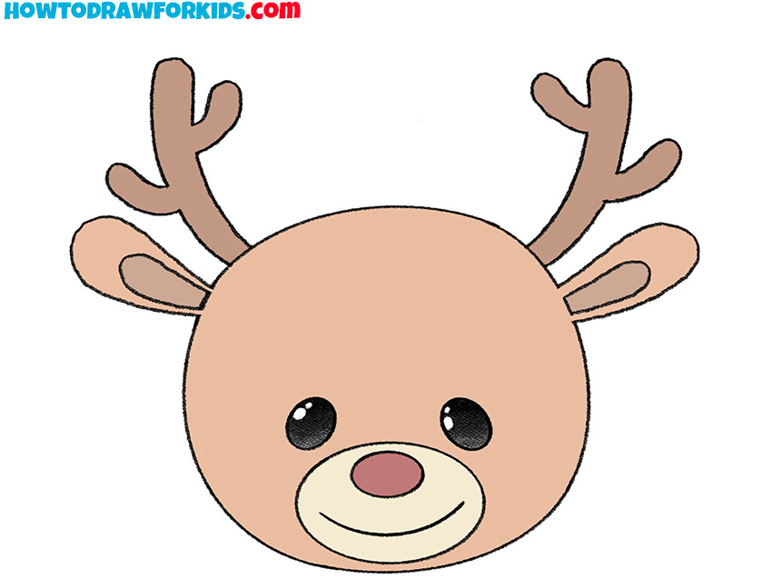 how to draw a deer head featured image