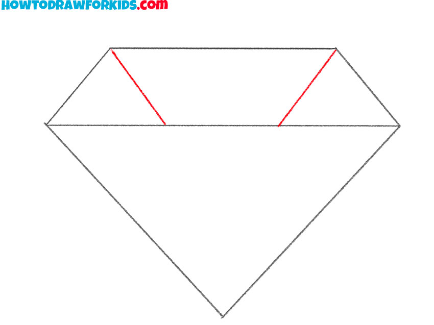 how to draw a diamond for kids easy