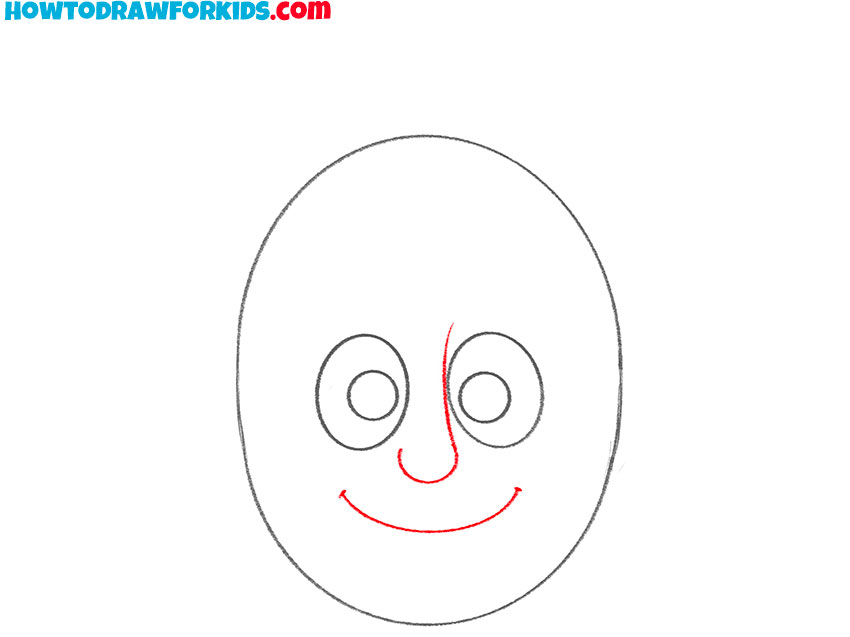 how to draw a face step by step easy for kids
