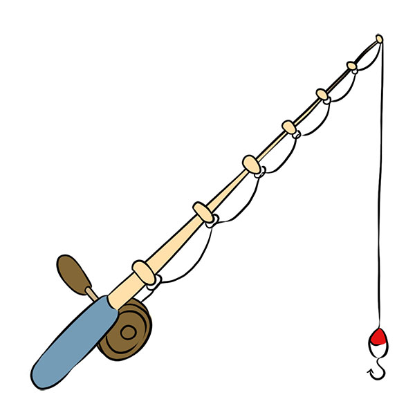 How to Draw a Fishing Pole