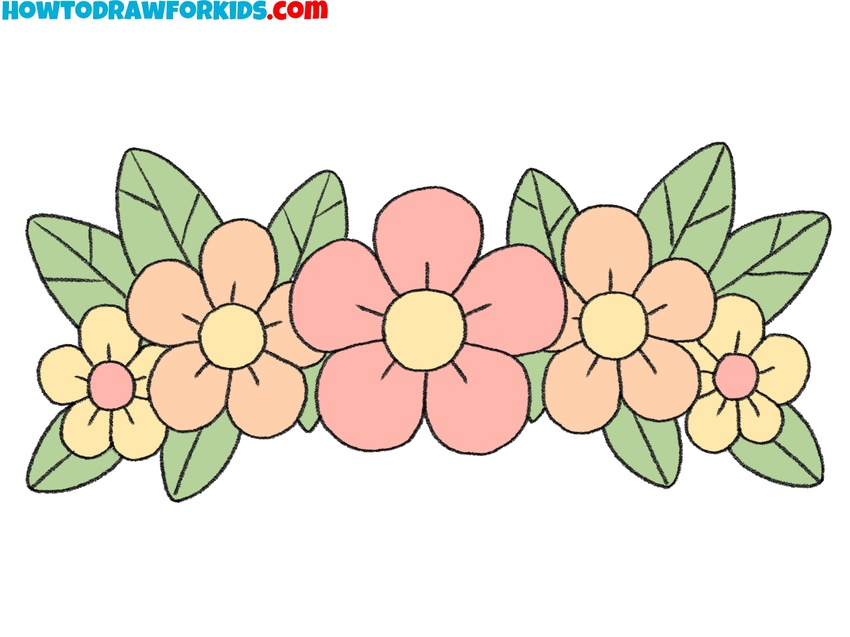 How to draw a flower crown featured image