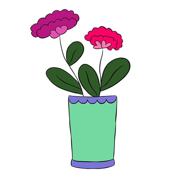 How to Draw a Flower Pot