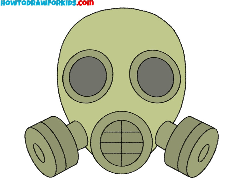 how to draw a gas mask featured image