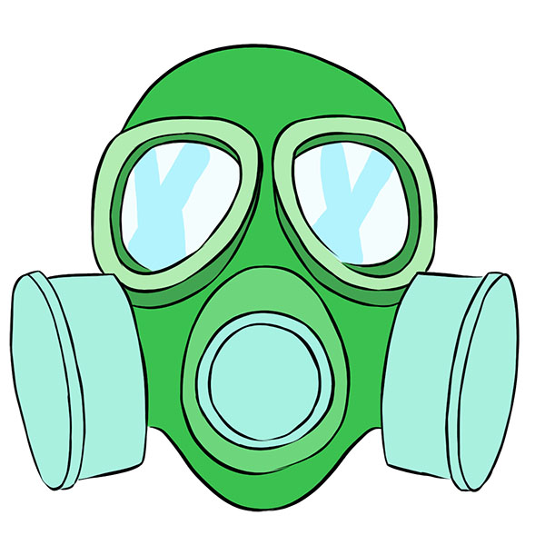 How to Draw a Gas Mask