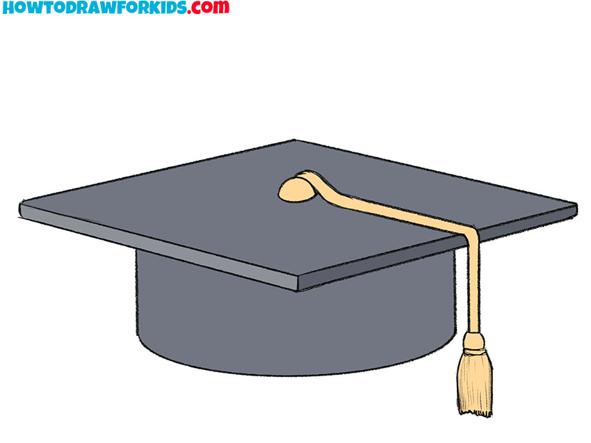 how to draw a graduation cap step by step easy
