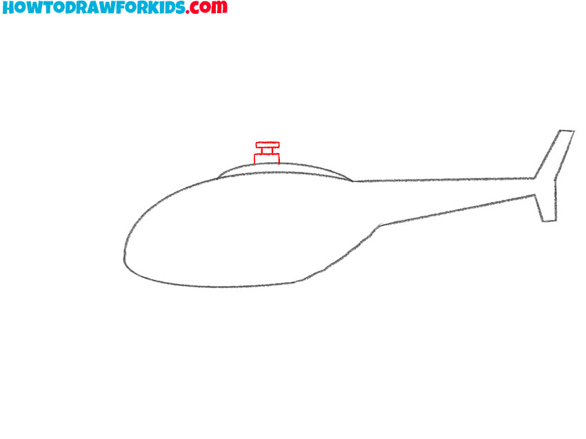 how to draw a helicopter for kids easy
