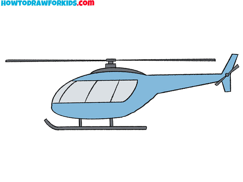 how to draw a helicopter step by step easy