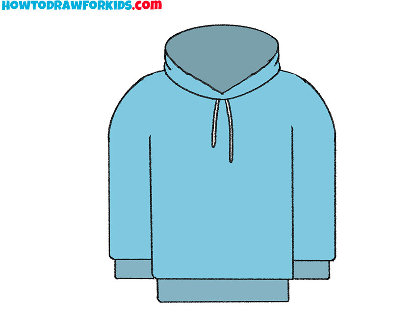 how to draw a hoodie step by step easy