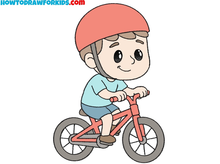 how to draw a kid on a bike featured image