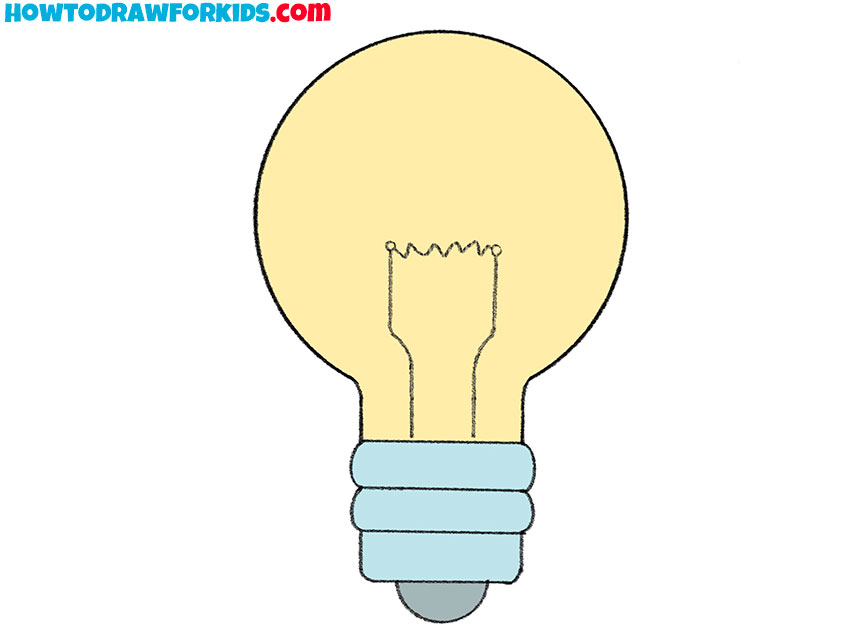 how to draw a light bulb step by step easy
