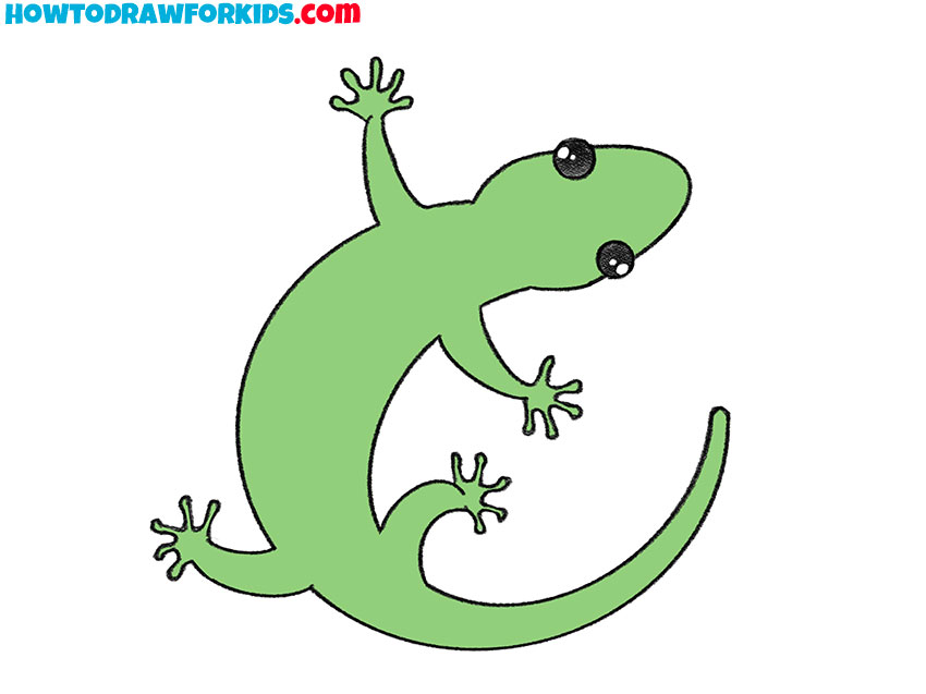 how to draw a lizard step by step easy
